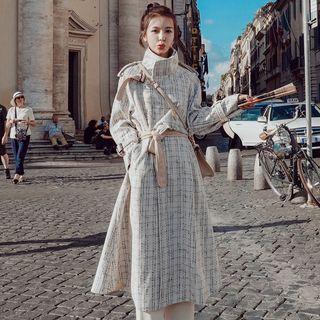 Single-breasted Midi Tweed Coat