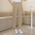 Band-waist Roll-up Baggy Pants