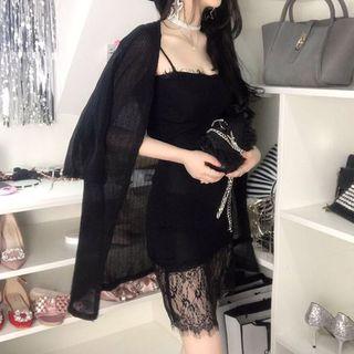 Set: Strappy Lace Dress + Light Jacket