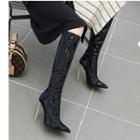 Patent Pointy Toe High-heel Tall Boots