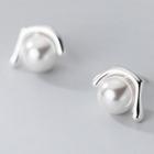 Faux Pearl Sterling Silver Earring S925 Sterling Silver - 1 Pr - Silver - One Size