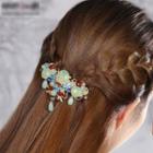 Bead Hair Clip Green & Red - One Size