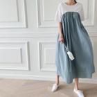 Two-tone Long Trapeze Dress