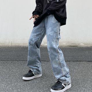 Camo Straight Leg Jeans