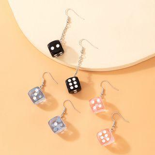 Cube Resin Alloy Dangle Earring