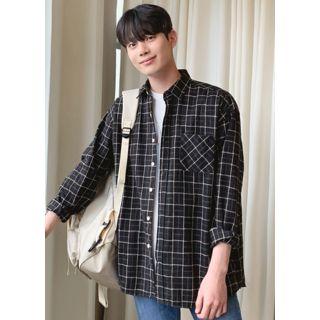 Boxy-fit Checked Shirt