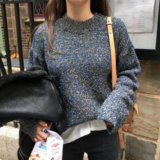 Glittered Mock Neck Sweater