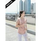 Short-sleeve Perforated Cotton T-shirt