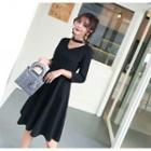 Cut Out Front 3/4 Sleeve Dress