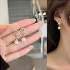 Knot Faux Pearl Alloy Dangle Earring
