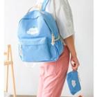 Cloud Print Backpack With Pouch