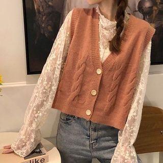 Knit Vest / Lace Top