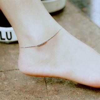925 Sterling Silver Bead Anklet Anklet - Bead - One Size