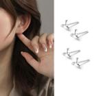 Geometric Silver Earring 1 Pair - Silver - One Size