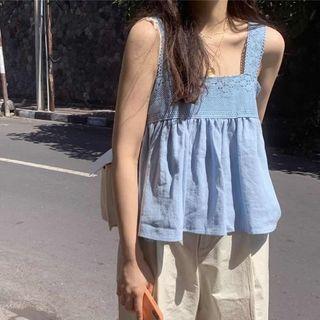 Crop Tank Top / Wide-leg Pants