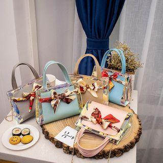 Printed Bow Tote Bag