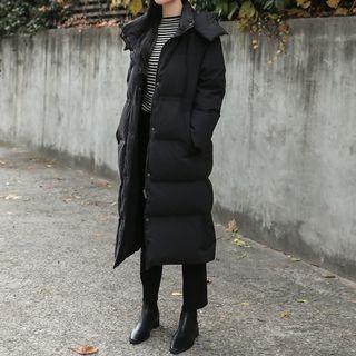 Hooded Duck Down Padded Long Coat