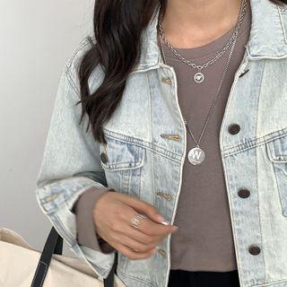 Chain Necklace Necklace - Double Layer - W - One Size