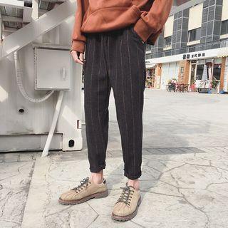 Drawstring Patterned Dress Pants