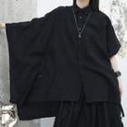 Asymmetric Shirt Black - One Size