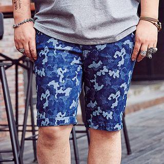 Camo Denim Shorts