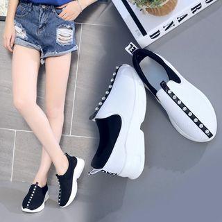 Embellished Platform Athletic Sneakers