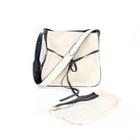 Two-tone Tie-front Shoulder Bag