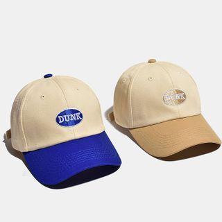 Lettering Applique Two-tone Baseball Cap
