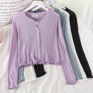 Plain Frilled Light Cardigan - 4 Colors