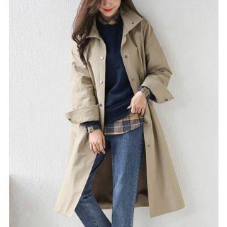 Funnel-neck Drawcord-waist Parka