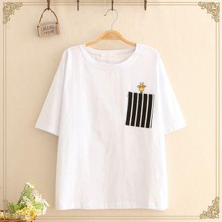 Giraffe Printed Short-sleeve Top