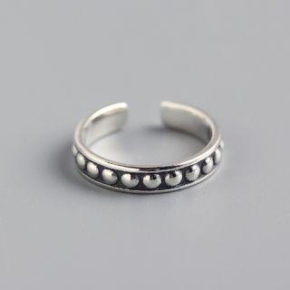 925 Sterling Silver Dot Ring Silver - One Size