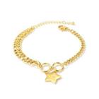 Fashion Simple Plated Gold Star 316l Stainless Steel Bracelet Golden - One Size