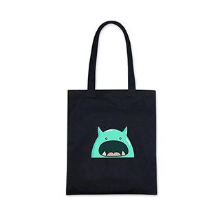 Monster Print Canvas Shopper Bag