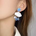 Cloud Acrylic Fringed Earring