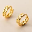 Chunky Chain Sterling Silver Hoop Earring