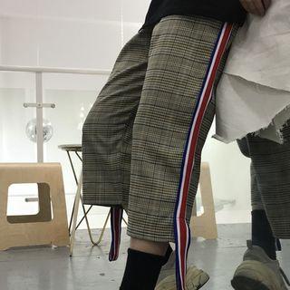 Plaid Couple Matching Cropped Pants