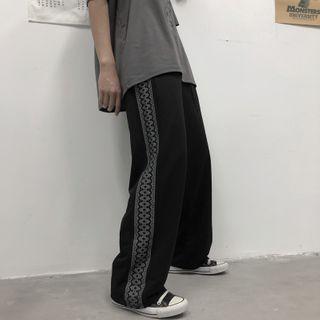 Patterned Panel Sweatpants