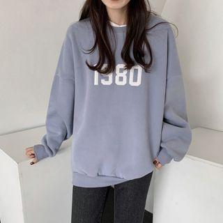 Number Embroidered Sweatshirt