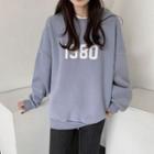 Number Embroidered Sweatshirt