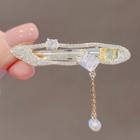 Safety Pin Rhinestone Hair Clip Ly2004 - Gold - One Size