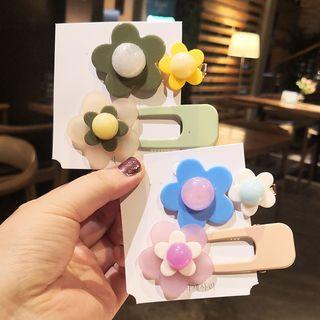 Set: Acrylic Flower Hair Clip