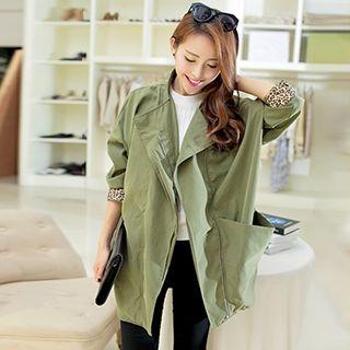 Pocket-accent Zip Coat