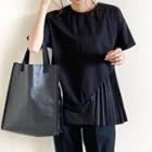 Elbow-sleeve Asymmetrical Pleated T-shirt