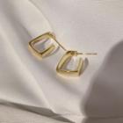Open Square Alloy Earring 1 Pair - Gold - One Size