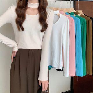 Halter-neck Long-sleeve Top