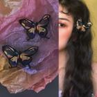 Fabric Butterfly Hair Clip 1 Piece - D24a - One Size