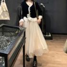 Asymmetcal A-line Skirt / Button-up Blouse