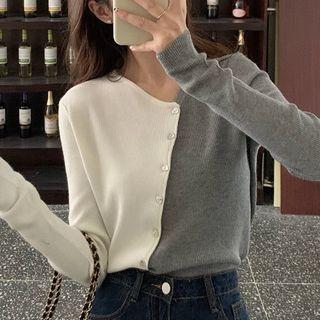 Asymmetrical Design Long-sleeve Knit Top