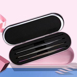 Makeup Tweezers Case Box - Pink - One Size
